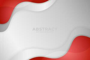 white background with red wavy copy space vector