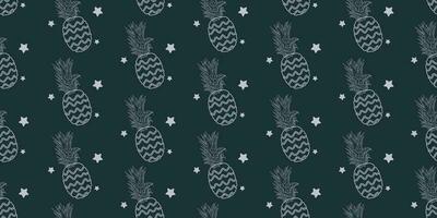 unique abstract summer pineapple fruits seamless pattern background vector