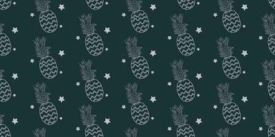 unique abstract summer pineapple fruits seamless pattern background vector