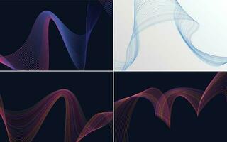 modern wave curve abstract presentation background Pack vector