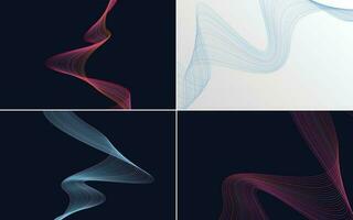 modern wave curve abstract presentation background Pack vector