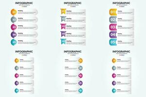 ilustración vectorial infografía conjunto de diseño plano para folleto publicitario y revista vector