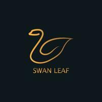 Swan leaf logo vector