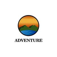 Mountain adventure logo vector