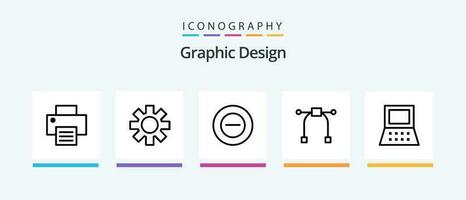 Design Line 5 Icon Pack Including . underline. . Creative Icons Design vector