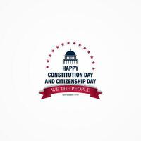 Happy Constitution and citizenship day United States Of America September 17TH background vector illustration