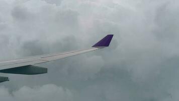 The aircraft descending before landing airport of Phuket, Thailand video