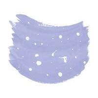 Blue acrylic paint abstract spot with white blots. You can use it as a brush or as a background vector