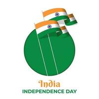 India independencia día bandera modelo vector