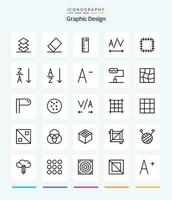 Creative Design 25 OutLine icon pack  Such As mesh. paint roller. tracking. font. sort vector