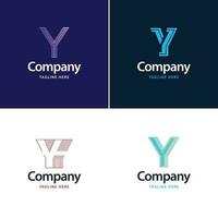 Letter Y Big Logo Pack Design Creative Modern logos design for your business vector