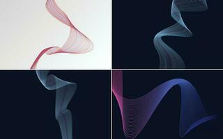 modern wave curve abstract presentation background Pack vector