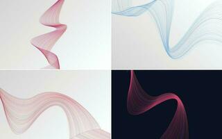 modern wave curve abstract presentation background Pack vector