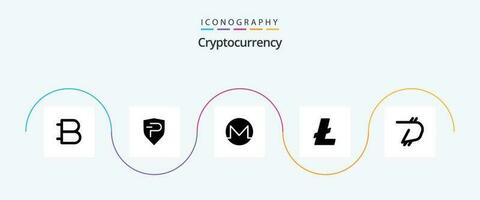 Cryptocurrency Glyph 5 Icon Pack Including coin . crypto currency. coin . crypto . monero vector