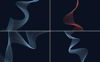 modern wave curve abstract presentation background Pack vector