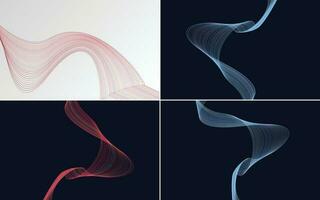 modern wave curve abstract presentation background Pack vector