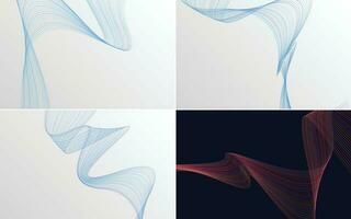 modern wave curve abstract presentation background Pack vector