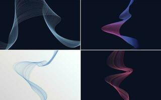 modern wave curve abstract presentation background Pack vector