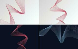 modern wave curve abstract presentation background Pack vector