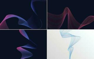 modern wave curve abstract presentation background Pack vector