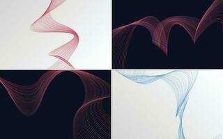 modern wave curve abstract presentation background Pack vector