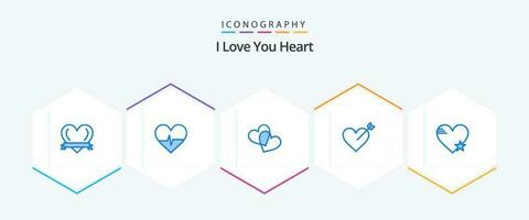 Heart 25 Blue icon pack including . like. love. love. star vector