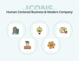 Human Centered Business And Modern Company Line Filled Icon Pack 5 Icon Design. man. dual. lab. face. call vector