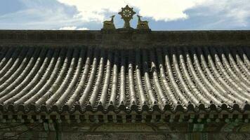 storico tempio tetto ornamenti di buddista cultura video