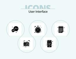 User Interface Glyph Icon Pack 5 Icon Design. . . message. pad icon. fix vector