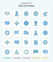 Creative Basic 25 Blue icon pack  Such As hierarchy. message. process. bubble. marker vector