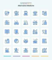 Creative Alternative Medicine 25 Blue icon pack  Such As wellness. healthcare. nature. drug. medical vector