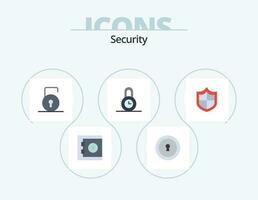 Security Flat Icon Pack 5 Icon Design. . security. protect. firewall. time vector