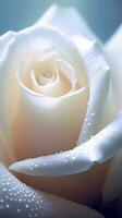White rose photo wallpaper background. AI Generated,