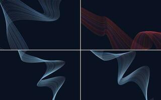 modern wave curve abstract presentation background Pack vector