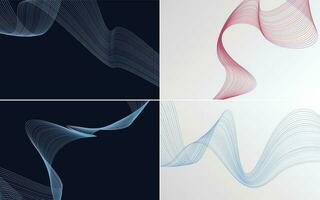 modern wave curve abstract presentation background Pack vector