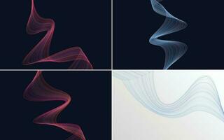 Collection of geometric minimal lines pattern set vector