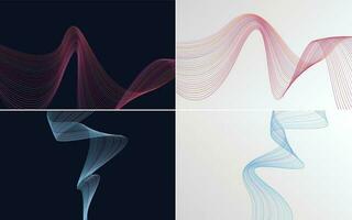 Collection of geometric minimal lines pattern set vector