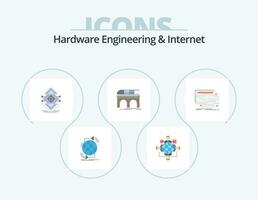Hardware Engineering And Internet Flat Icon Pack 5 Icon Design. railway. metro. operation. structure. infrastructure vector