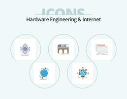 Hardware Engineering And Internet Flat Icon Pack 5 Icon Design. railway. metro. operation. structure. infrastructure vector