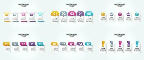 ilustración vectorial infografía conjunto de diseño plano para folleto publicitario y revista vector