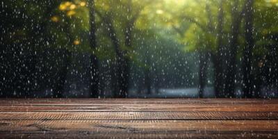 lluvia soltar Copiar espacio borroso fondo, ai generado foto