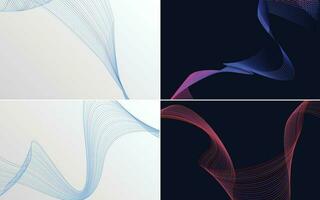 modern wave curve abstract presentation background Pack vector