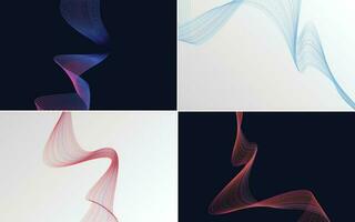 modern wave curve abstract presentation background Pack vector