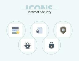 Internet Security Flat Icon Pack 5 Icon Design. password. internet. electronic. security. document vector