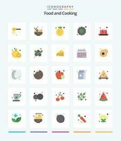 Creative Food 25 Flat icon pack  Such As food. vegetarian. food. vegan. leaf vector