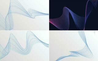 Collection of geometric minimal lines pattern set vector