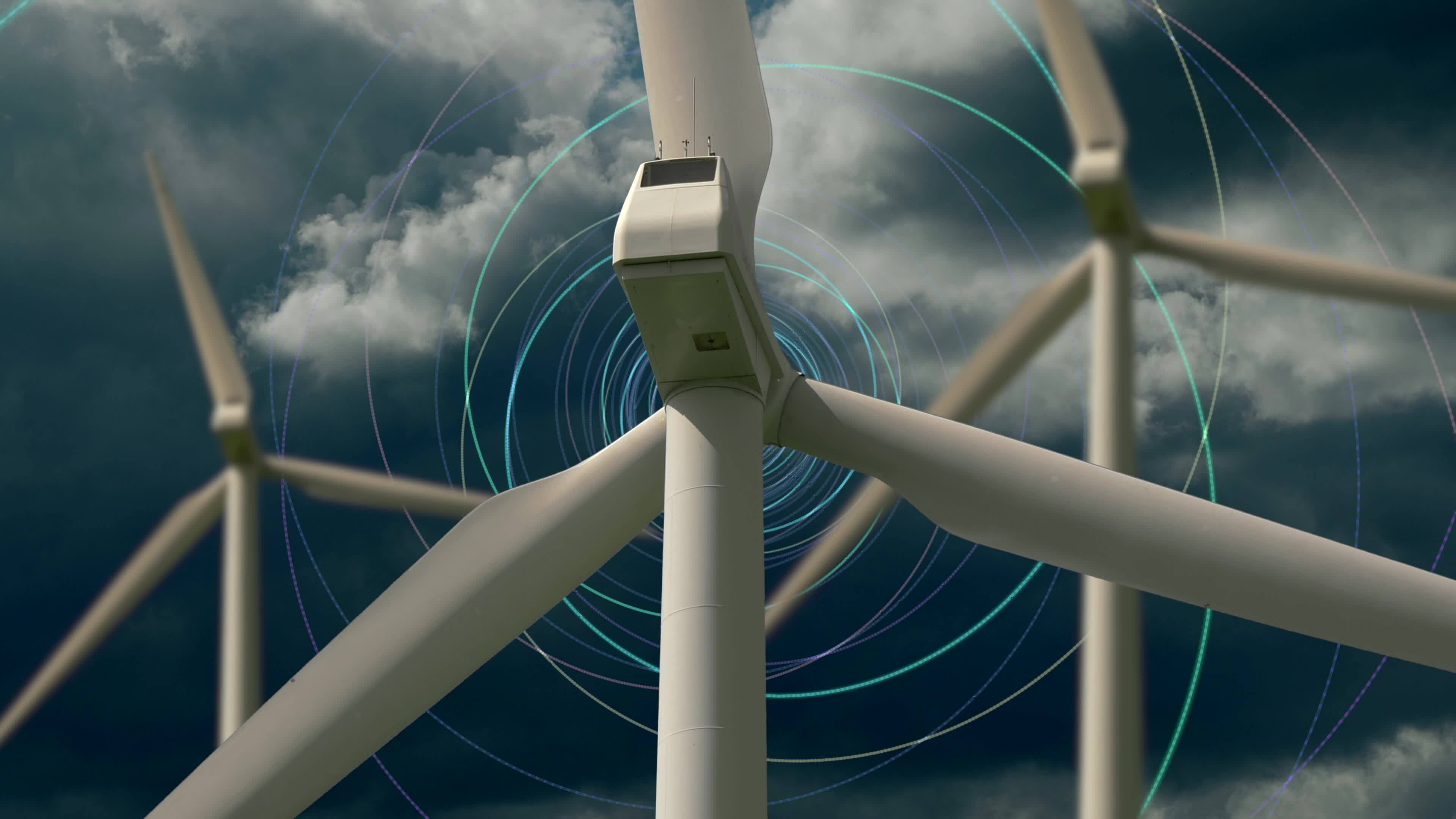 Rendu 3D d'une éolienne