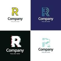 Letter R Big Logo Pack Design Creative Modern logos design for your business vector