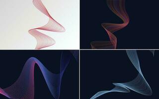 modern wave curve abstract presentation background Pack vector