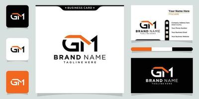 GM or MG letter alphabet abstract logo vector